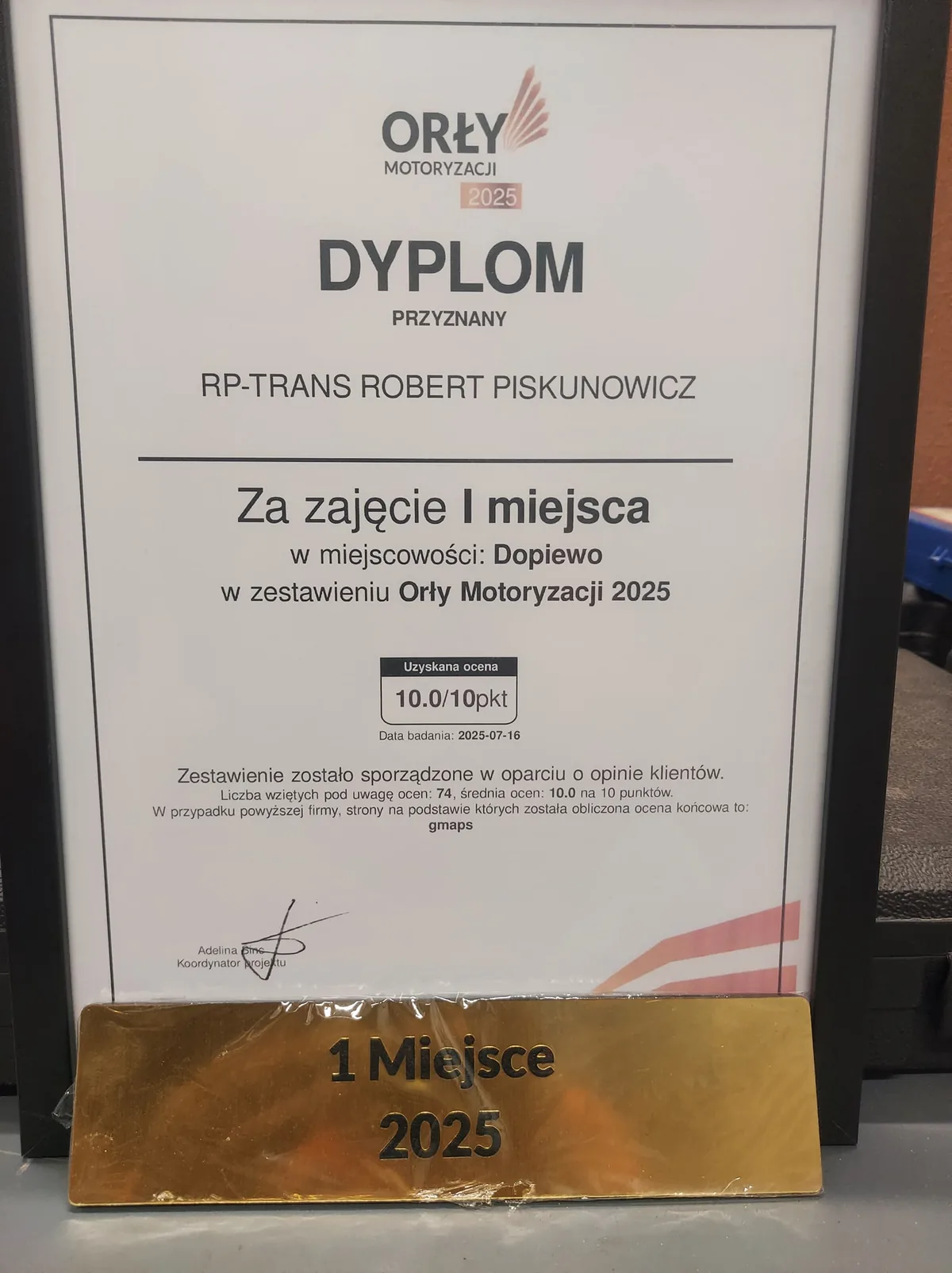 Statuetka Orły Motoryzacji 2025